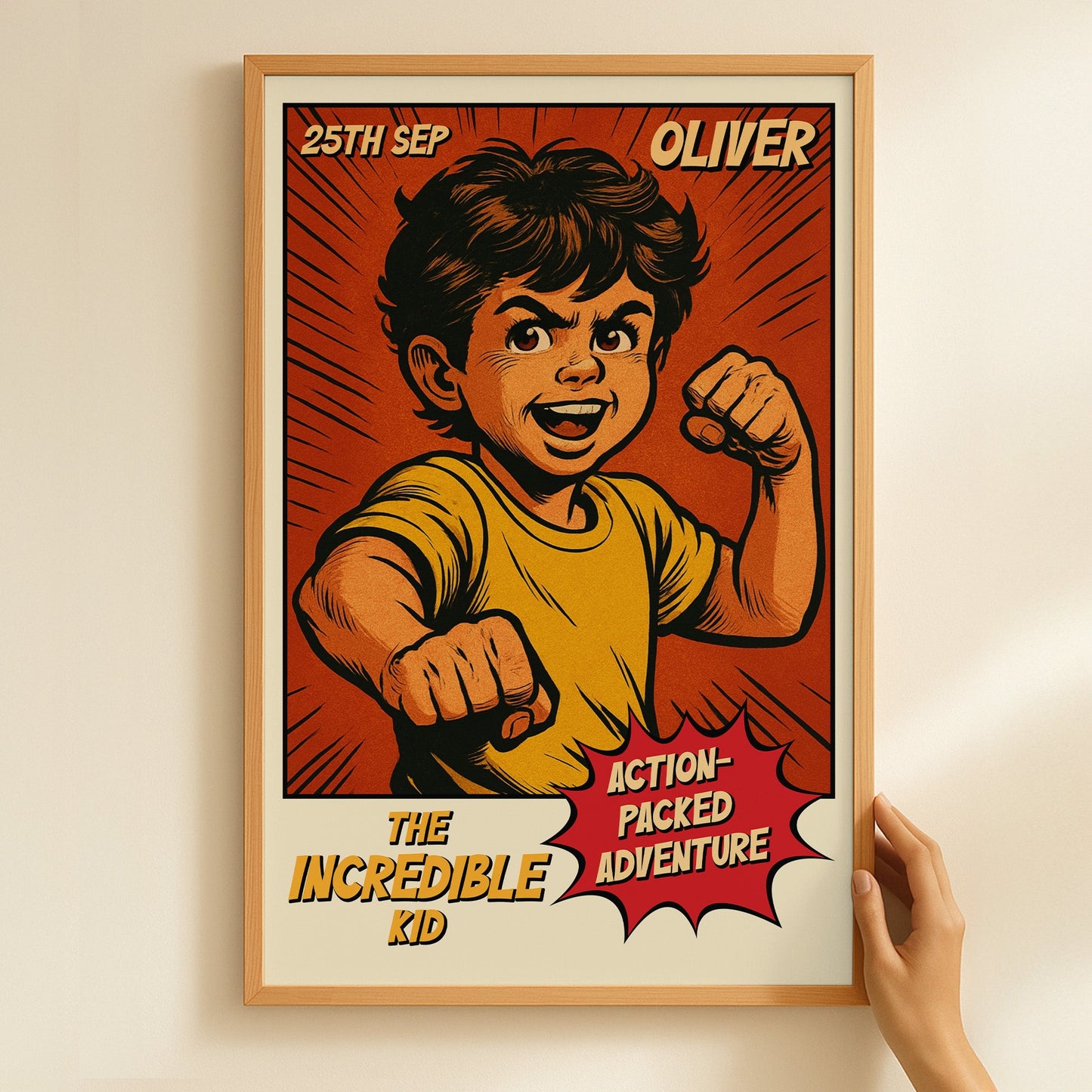 Astonishing The Incredible Kid Vintage Retro Art Comic Cover - Personalized Photo Poster