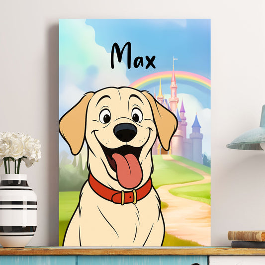 Cute Cartoon Dog - Personalized Photo Poster