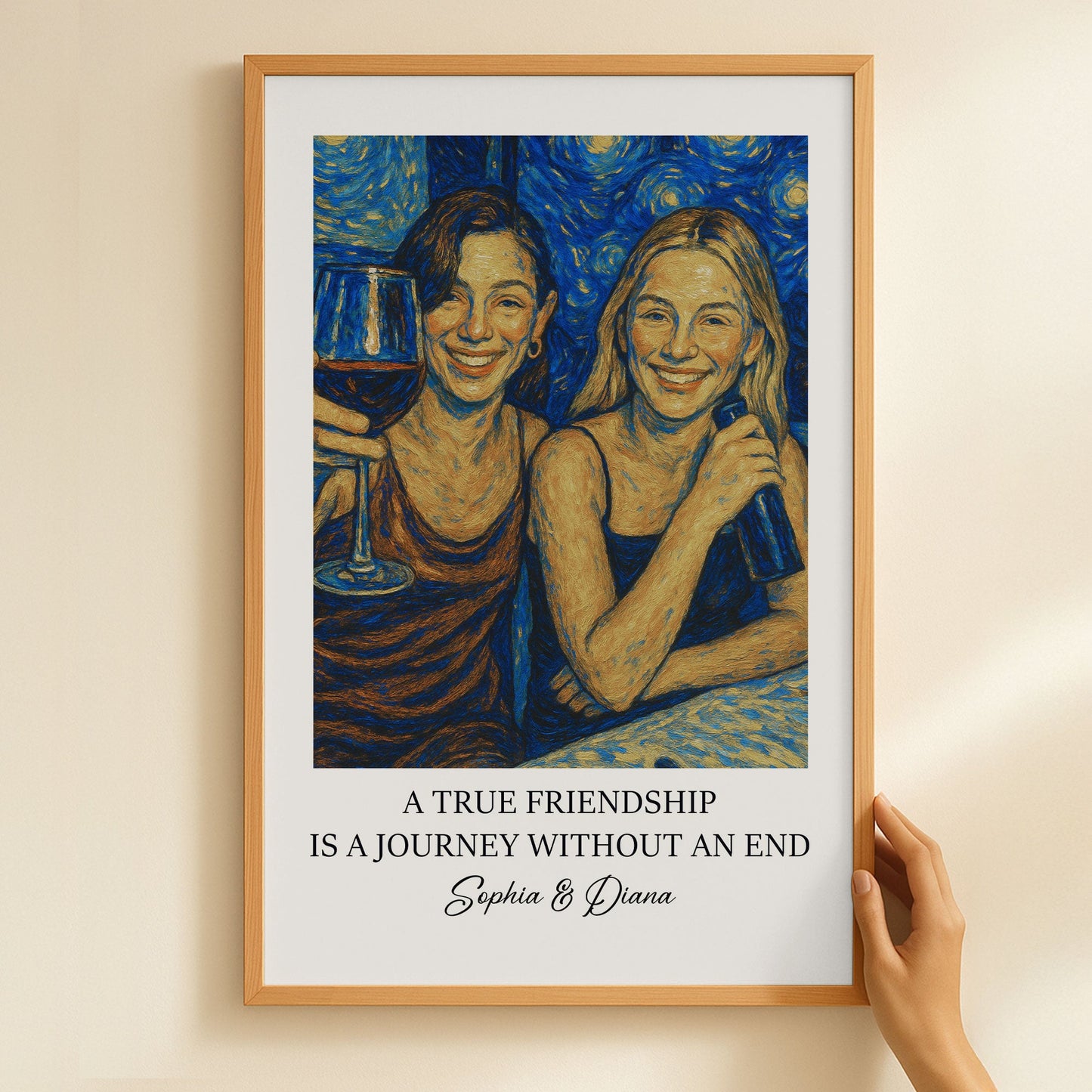 A True Friendship Is A Journey Without An End Van Gogh Art - Personalized Photo Poster