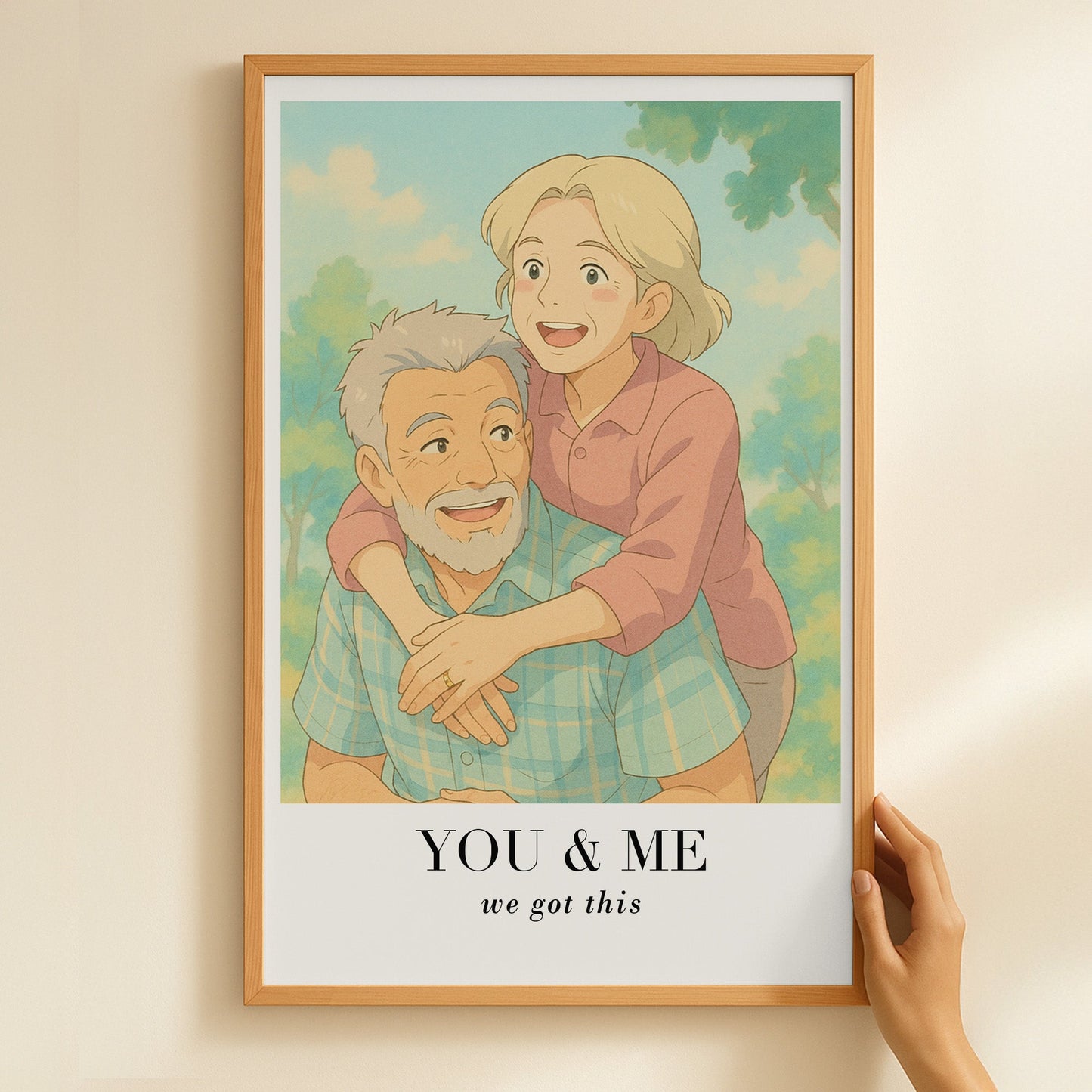 Anime Illustration High-Res Cartoon Drawing - Personalized Photo Poster