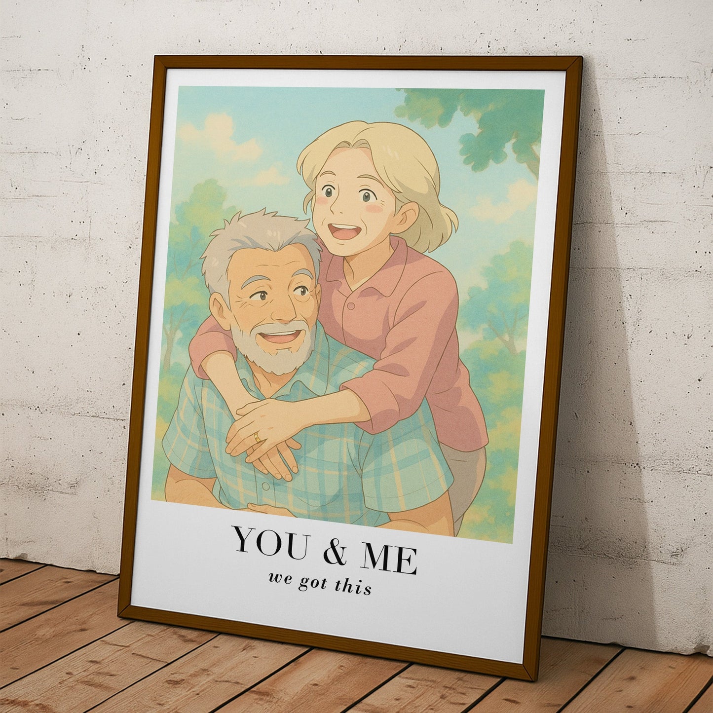 Anime Illustration High-Res Cartoon Drawing - Personalized Photo Poster