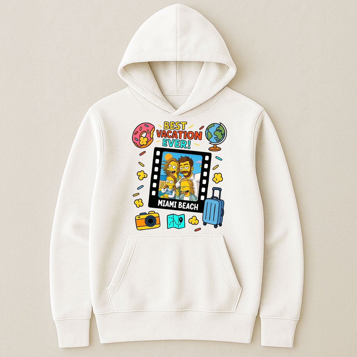 Best Vacation Ever Simpsonized Portrait - Personalized Photo Shirt