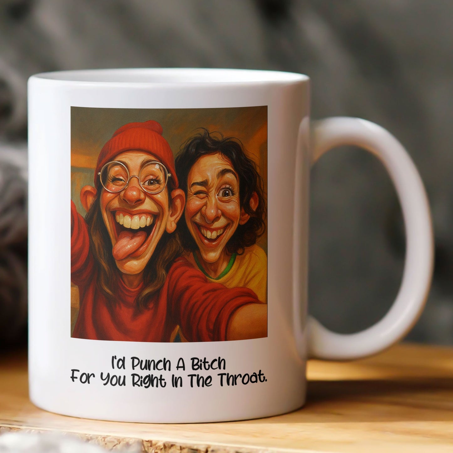 Caricature Your Photo Best Friends - Custom Cartoon Drawing From Photo - Personalized Photo Mug