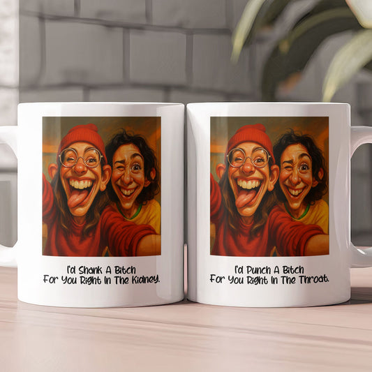 Caricature Your Photo Best Friends - Custom Cartoon Drawing From Photo - Personalized Photo Mug