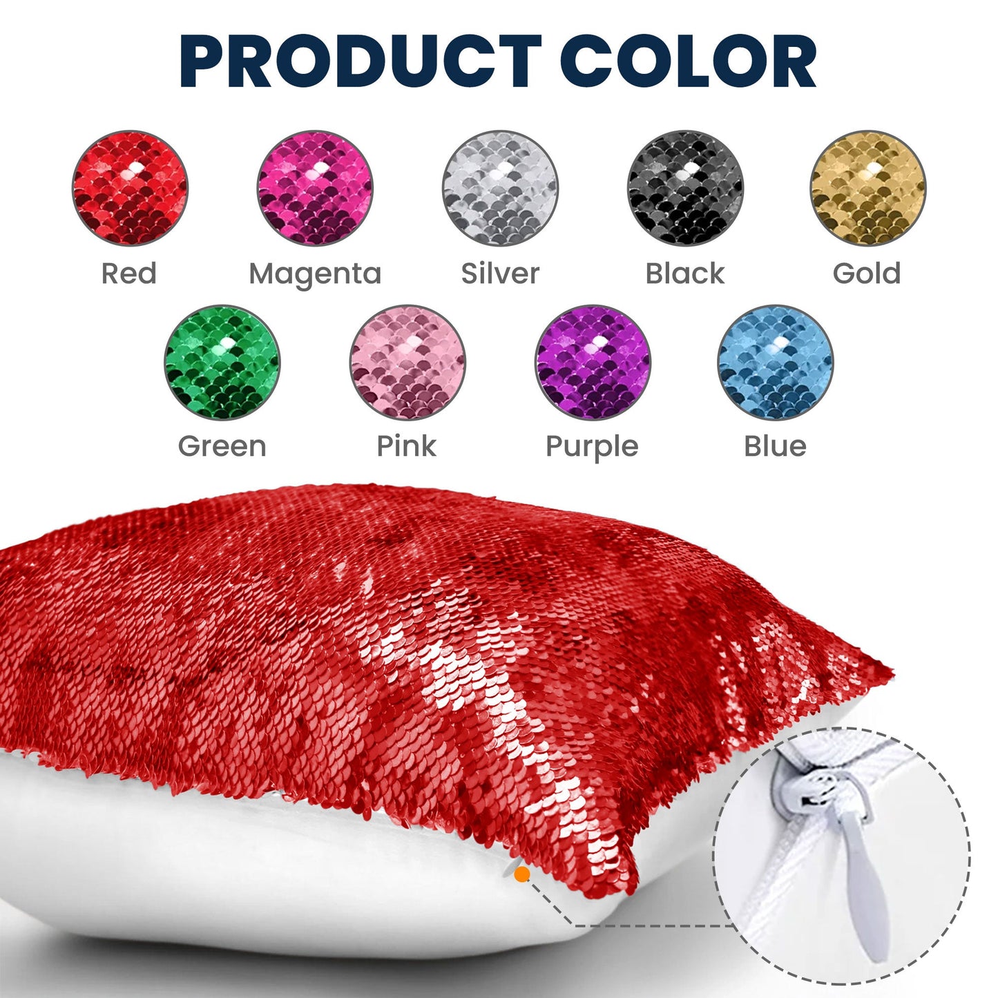 Caricature Your Photo For Funny Couples, Anniversary Gift - Custom Sequin Photo Pillow