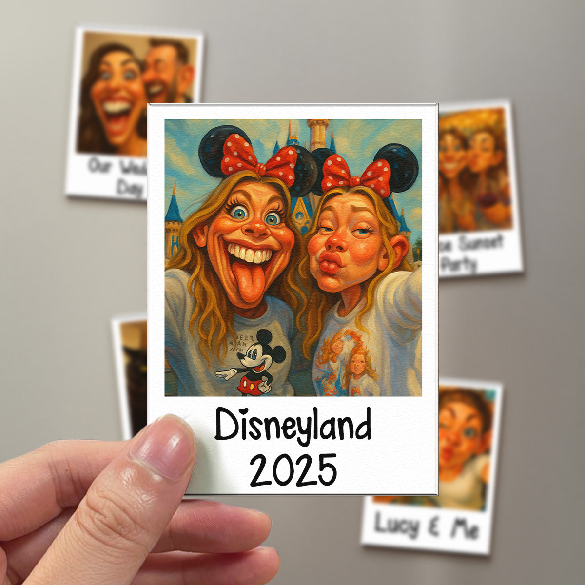 Caricature Your Photo, Cartoon Your Photo - Personalized Photo Acrylic Magnet