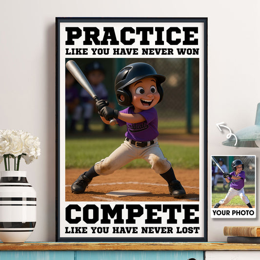 Cartoon Kid's Photo For Kids, Boys, Girls - Personalized Photo Poster