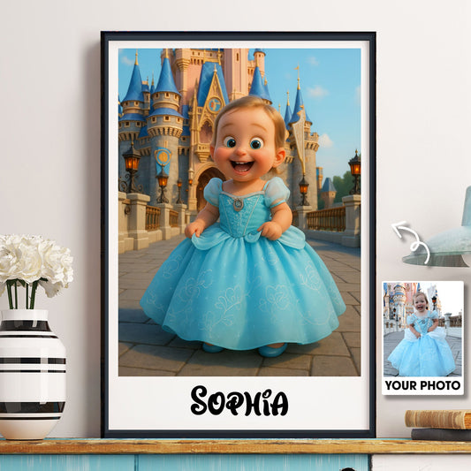 Cartoon Your Photo For Kids, Daughters, Sons, Grandkids - Personalized Photo Poster