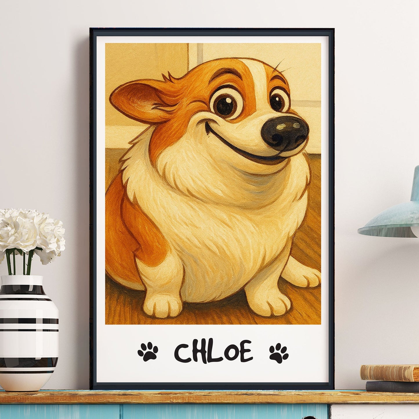 Custom Funny Pet Caricature Portrait For Dog Lovers, Cat Lovers - Personalized Photo Poster