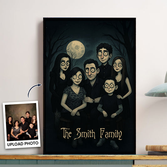 Family Halloween Style Portrait - Personalized Poster