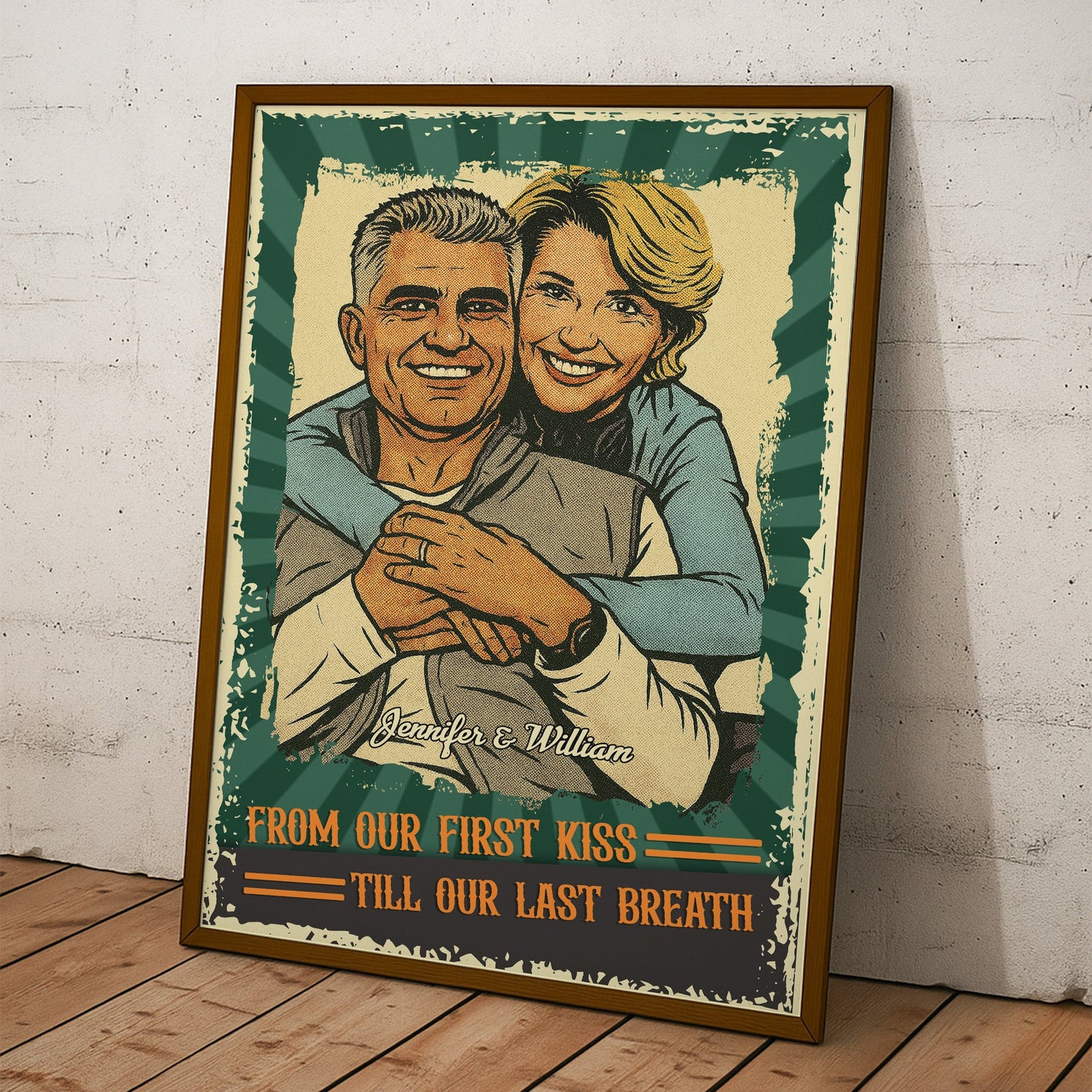 From Our First Kiss Till Our Last Breath Retro Comic - Personalized Photo Poster