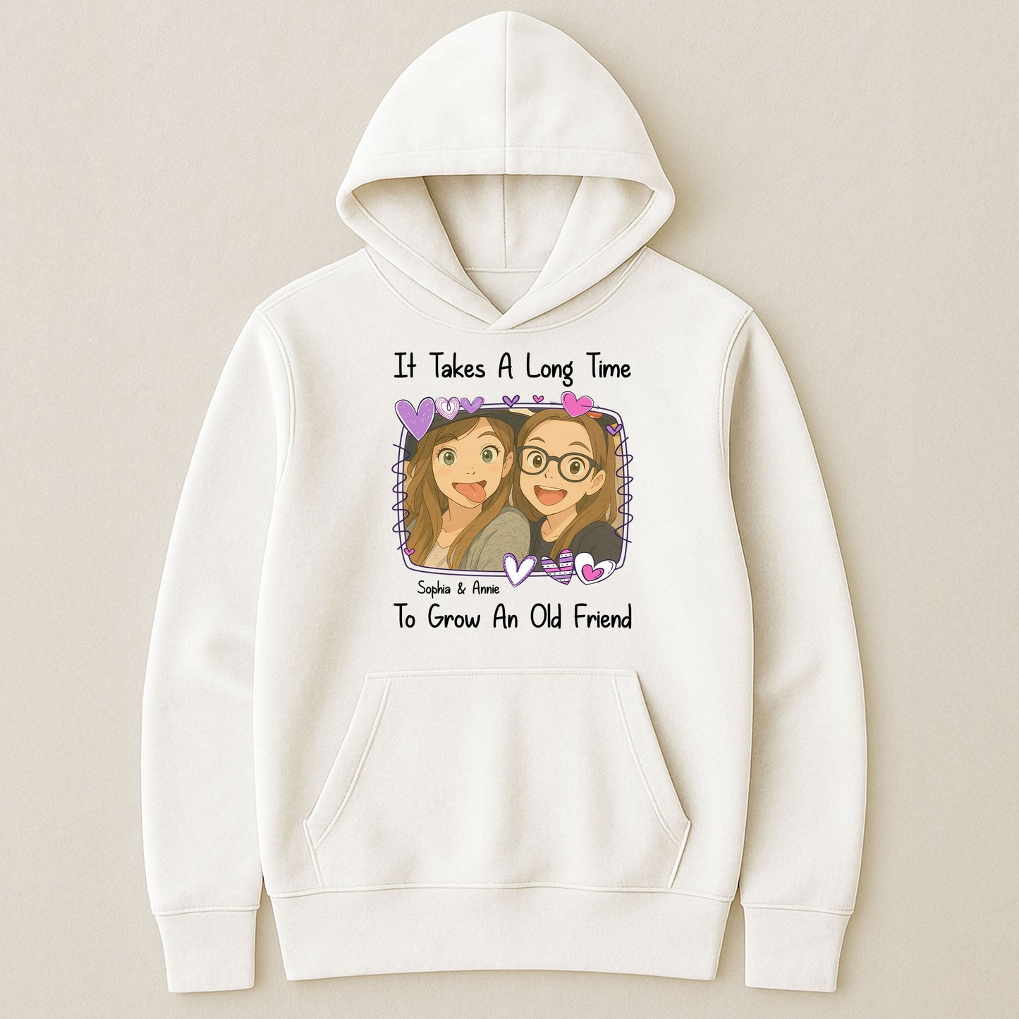 It Takes A Long Time To Grow An Old Friend Cartoon Ver - Personalized Photo Shirt