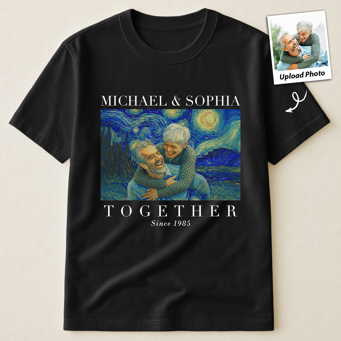 Together Since Couple Shirt Van Gogh Art - Personalized Photo Shirt