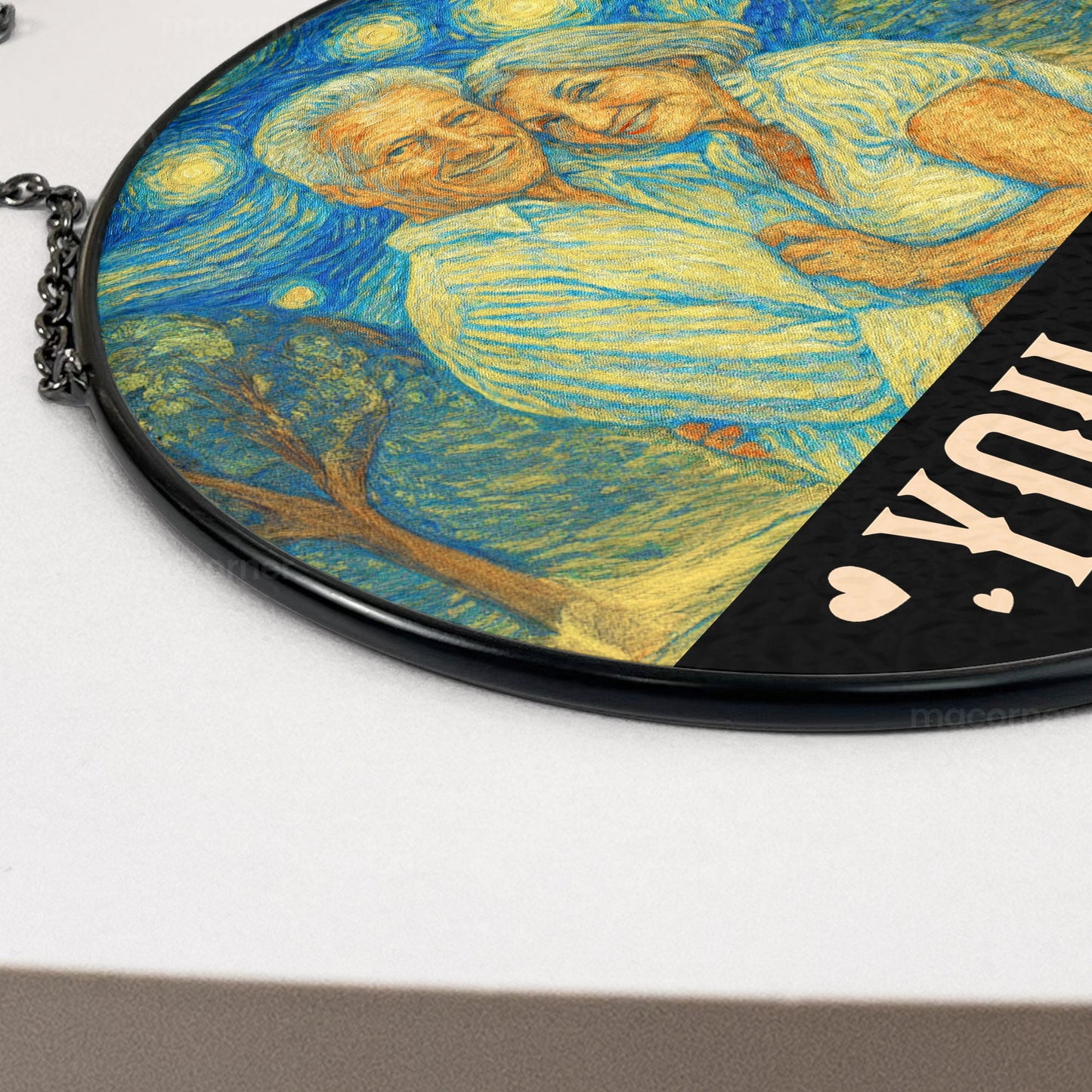 Van Gogh Style You & Me We Got This - Personalized Photo Stained Glass Window Hanging Suncatcher