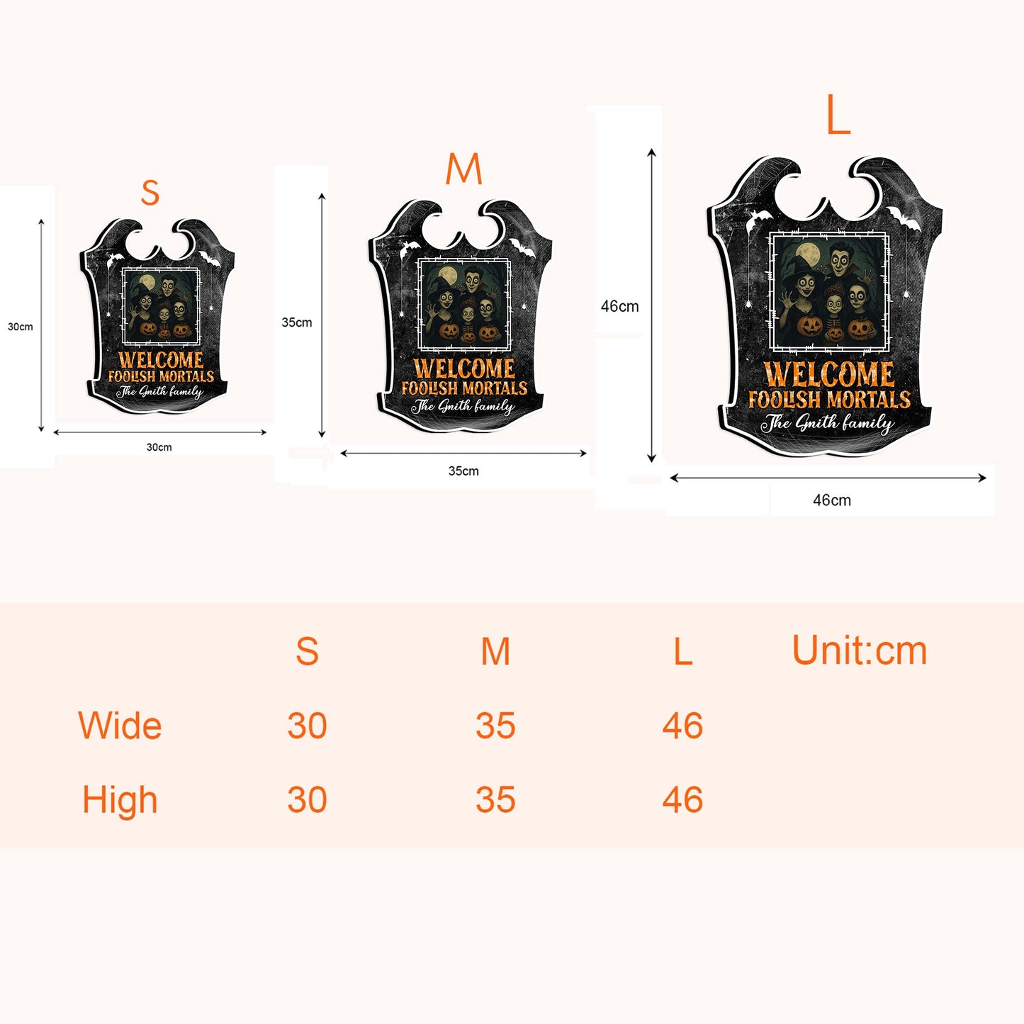 Welcome Foolish Mortals - Personalized Wood Photo Sign