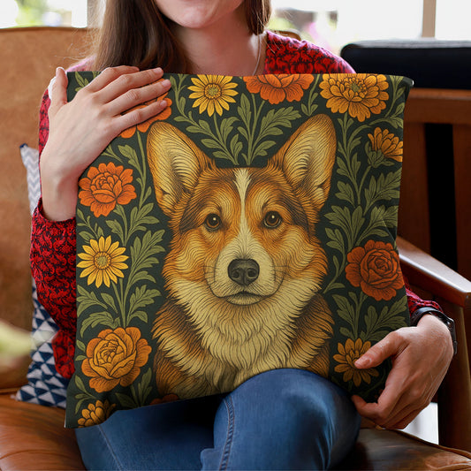 William Morris Wall Art Dog Portrait Art Dog Lovers Gift - Personalized Photo Pillow (Insert Included)