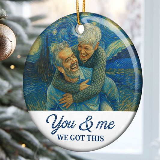 You & Me We Got This Van Gogh Art - Personalized Ceramic Photo Ornament